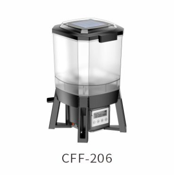 SOLAR  POWERED , HIGH CAPACITY AUTOMATIC FISH FEEDER WITH RECHARBALE BATTERY - CFF 206